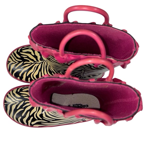 Capelli Kids Zebra Striped Rain Boots Size 8/9T Girls’ - Picture 11 of 14